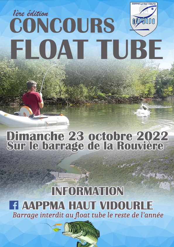 CONCOURS FLOAT-TUBE FEDERAL – Lac d'Allier à Vichy - samedi 7 octobre 2023  - Fédération de Pêche de l'Allier